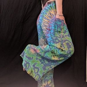 flowy rainbow tie dye pants